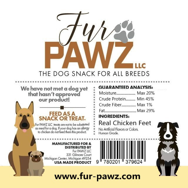 Chicken Feet for Dogs (Case of 12)