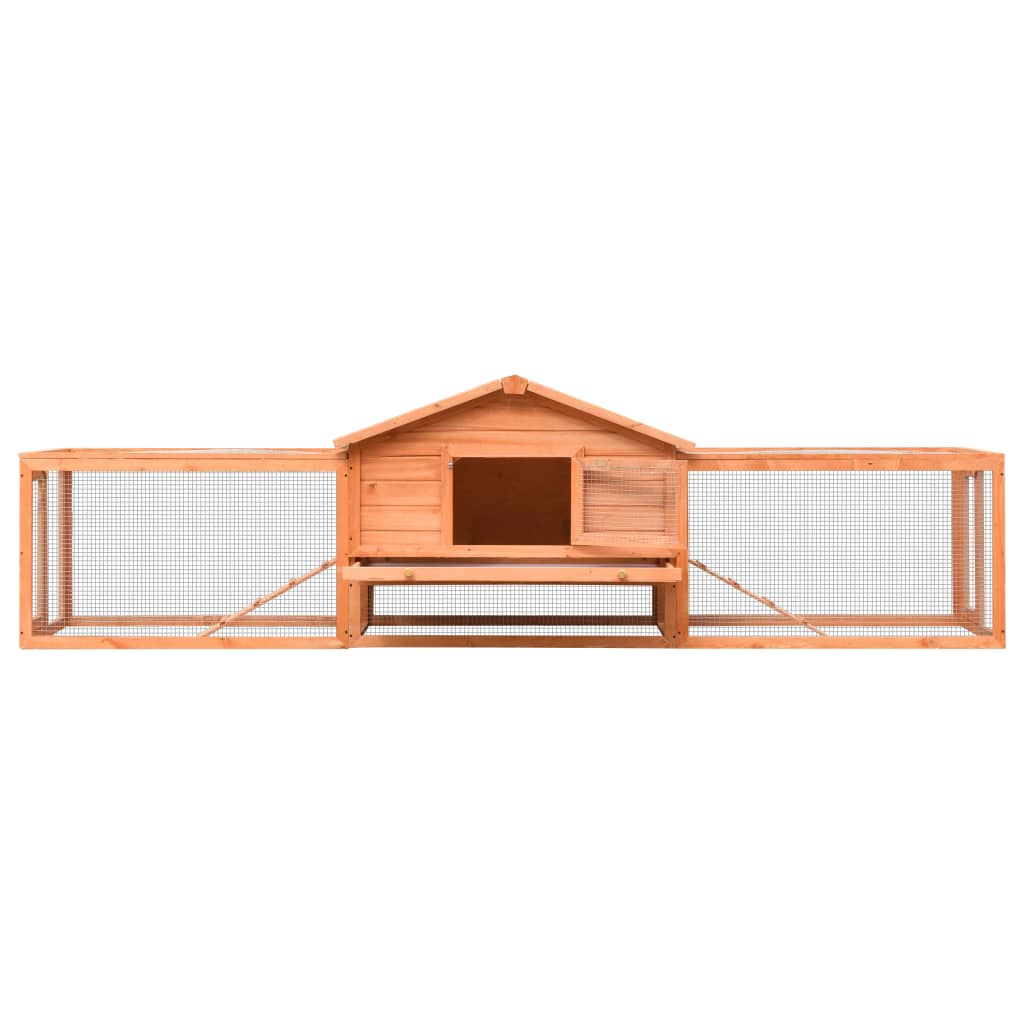 vidaXL Solid Pine & Fir Wood Rabbit Hutch Wooden Rabbit House Multi Colors