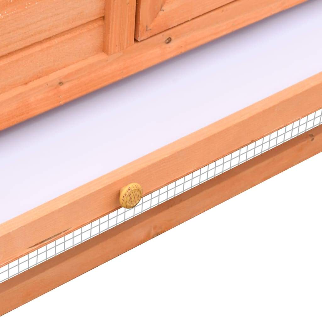 vidaXL Solid Pine & Fir Wood Rabbit Hutch Wooden Rabbit House Multi Colors