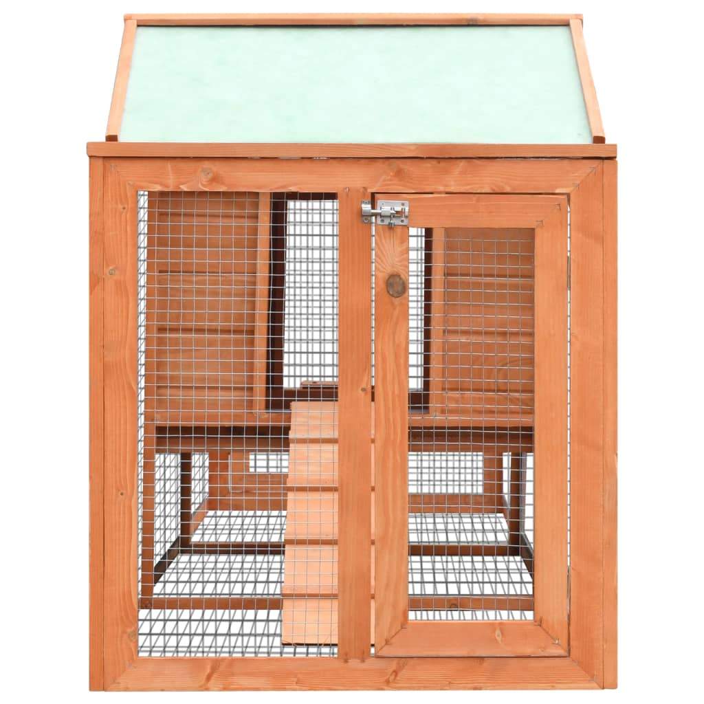 vidaXL Solid Pine & Fir Wood Rabbit Hutch Wooden Rabbit House Multi Colors