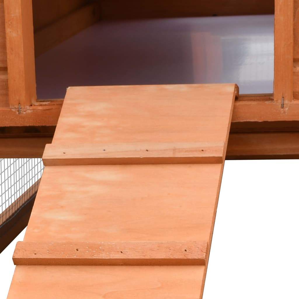 vidaXL Solid Pine & Fir Wood Rabbit Hutch Wooden Rabbit House Multi Colors
