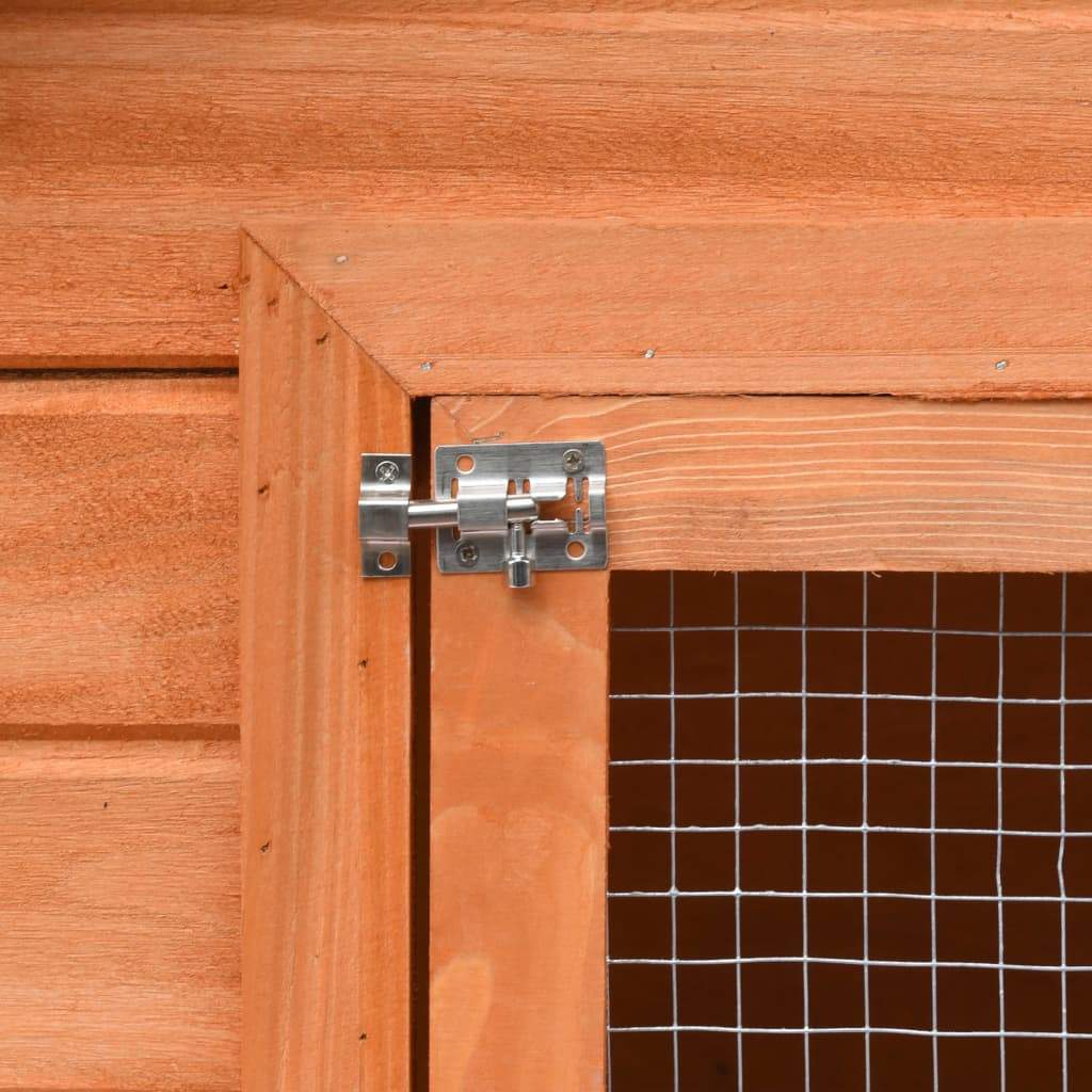vidaXL Solid Pine & Fir Wood Rabbit Hutch Wooden Rabbit House Multi Colors