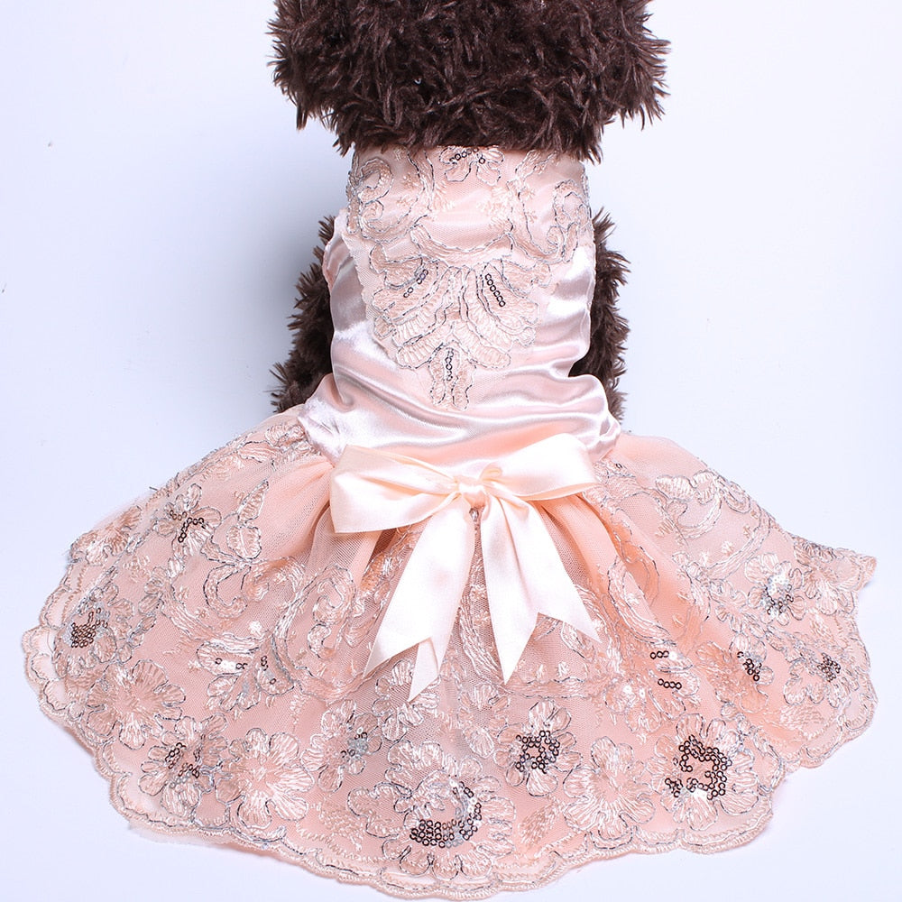Dog Cat Wedding Dress Tutu Princess