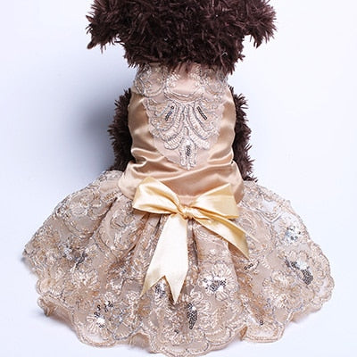 Dog Cat Wedding Dress Tutu Princess