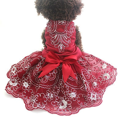 Dog Cat Wedding Dress Tutu Princess