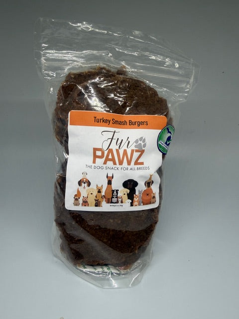 Turkey Smash burgers for bigger dogs