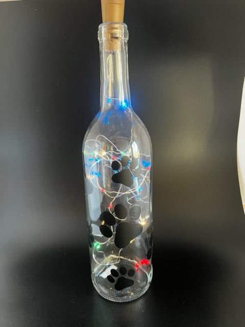 paw print bottle that lights up