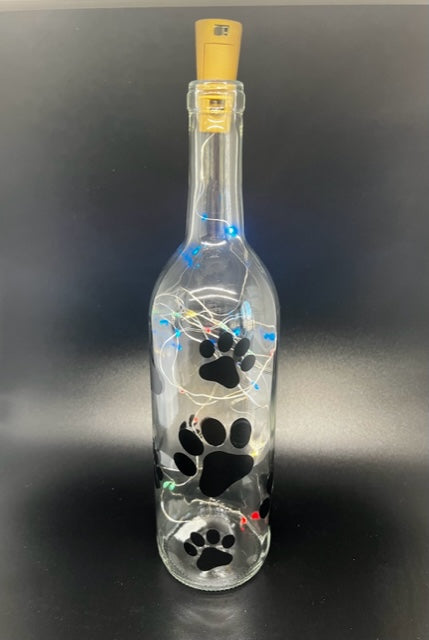 paw print bottle that lights up